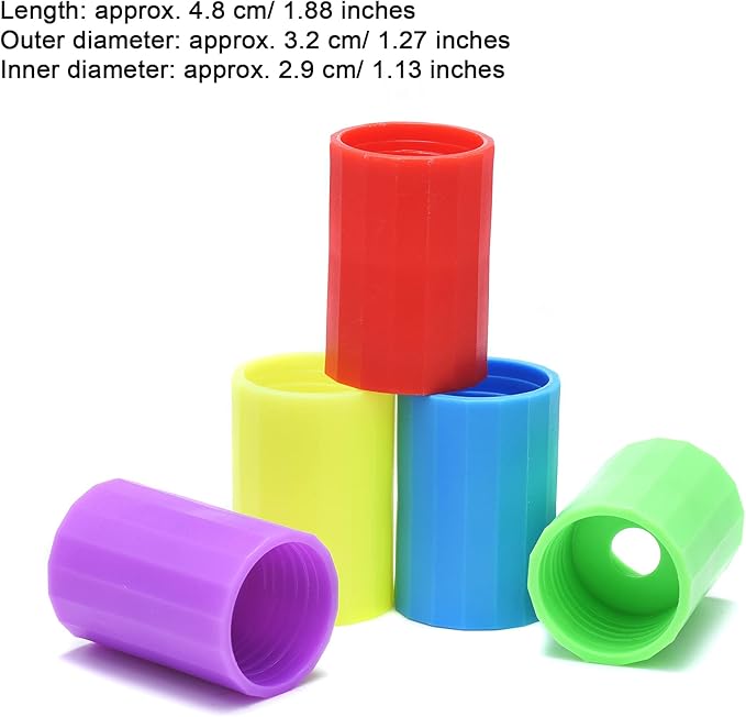 25 Pieces Tornadoes in A Bottle, Plastic Tornado Bottle Connector Cyclone Tube Vortex Connector for Scientific Experiment, 5 Colors (Pack of 2)