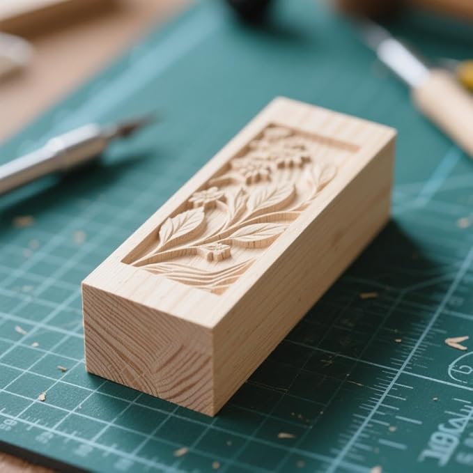 JAPCHET 12 Pieces 5 x 1-1/2 x 1-1/2 Inch Basswood Carving Blocks, Natural Carving Blocks, Unfinished Basswood Blocks for Carving, Crafting and Whittling