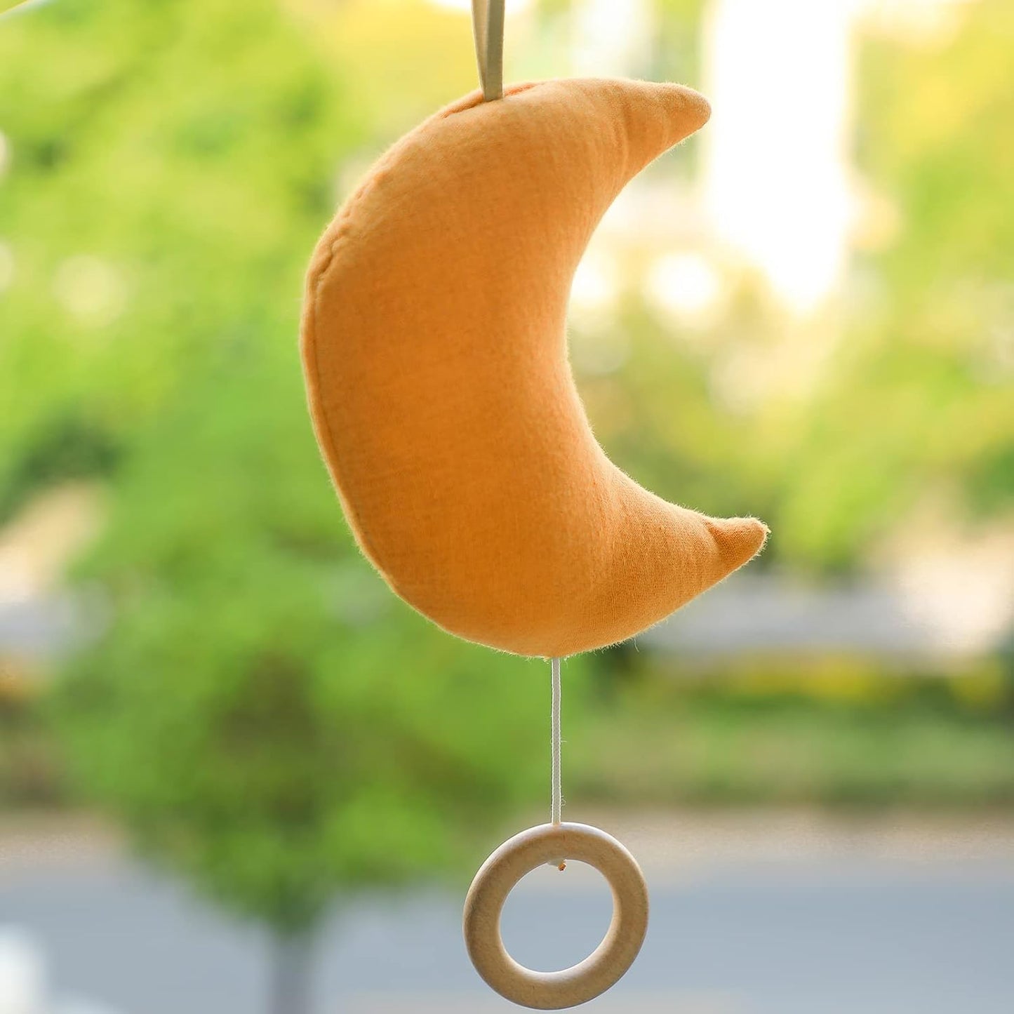 Baby Travel Toy with Music Box - Brahm's Lullaby Pull Musical Toy, Baby Mobile Crib Bed Bell Toy for Carriers and Cribs