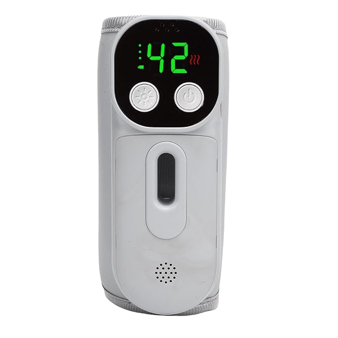 Fast Heating Baby Bottle Warmer, Voice Control Rechargeable Portable Warmer, 360° Surround Heating with Night Light, for Travel on The Go, 7 Temperature Settings