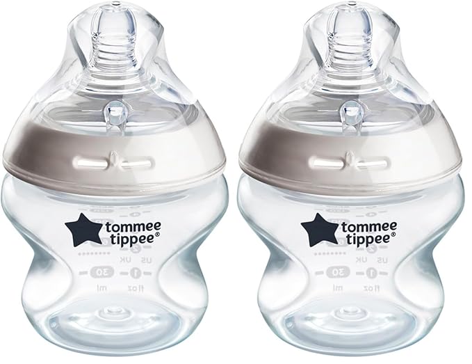 Tommee Tippee Baby Bottles, Natural Start Anti-Colic Baby Bottle with Slow Flow Breast-Like Nipple, 5oz, 0m+, Baby Feeding Essentials, Pack of 2