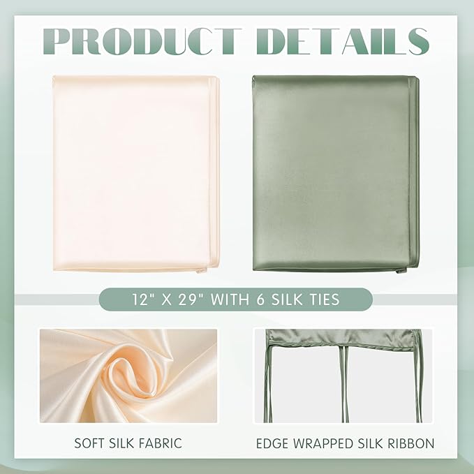 Hosuly 2 Pcs Satin Bassinet Sheet Baby Hair Soft Silk Feeling Sheet Baby Bassinet for Rectangle Cradle Pad Mattress Boys Girls Newborn Infant(Green and White)