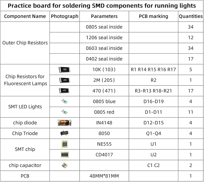SMT Soldering Practice Board Kit DIY Welding Practice Kit DIY Electronic Kit for STEM Beginners School Education (Yellow)