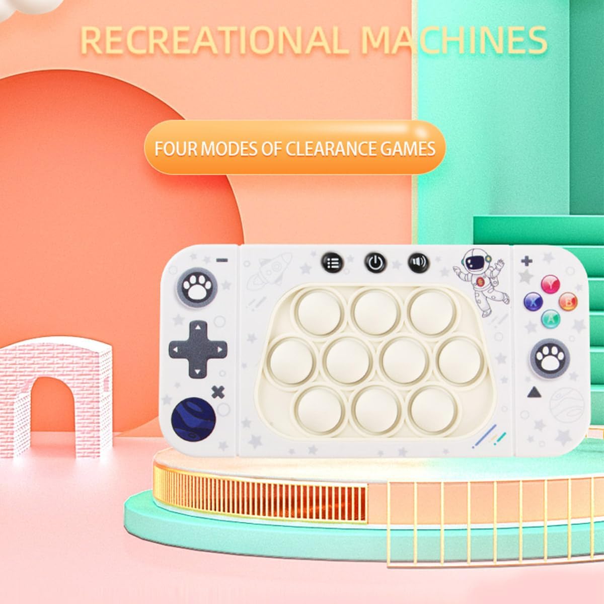 Puzzle Pop Light Up Game Fidget Travel Games/Travel Sensory Fidget Toys Popular Handheld Games for Teenagers Anti Anxiety Autism Relief Birthday Party Presents (Game Console-B)