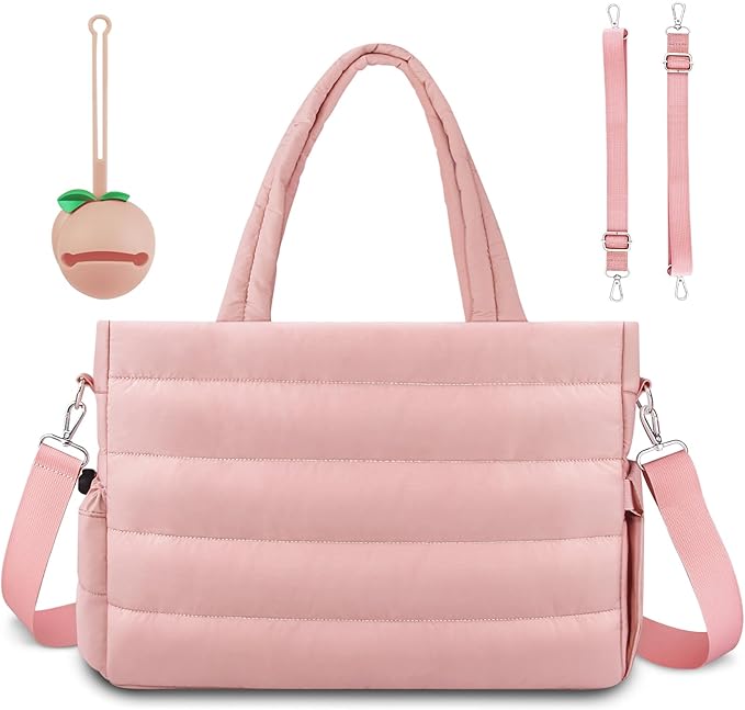 Diaper Bag Tote, Baby Diaper Tote Bags Crossbody Hospital Bag Travel Large Mommy Bag, with Silicone Pacifier Case