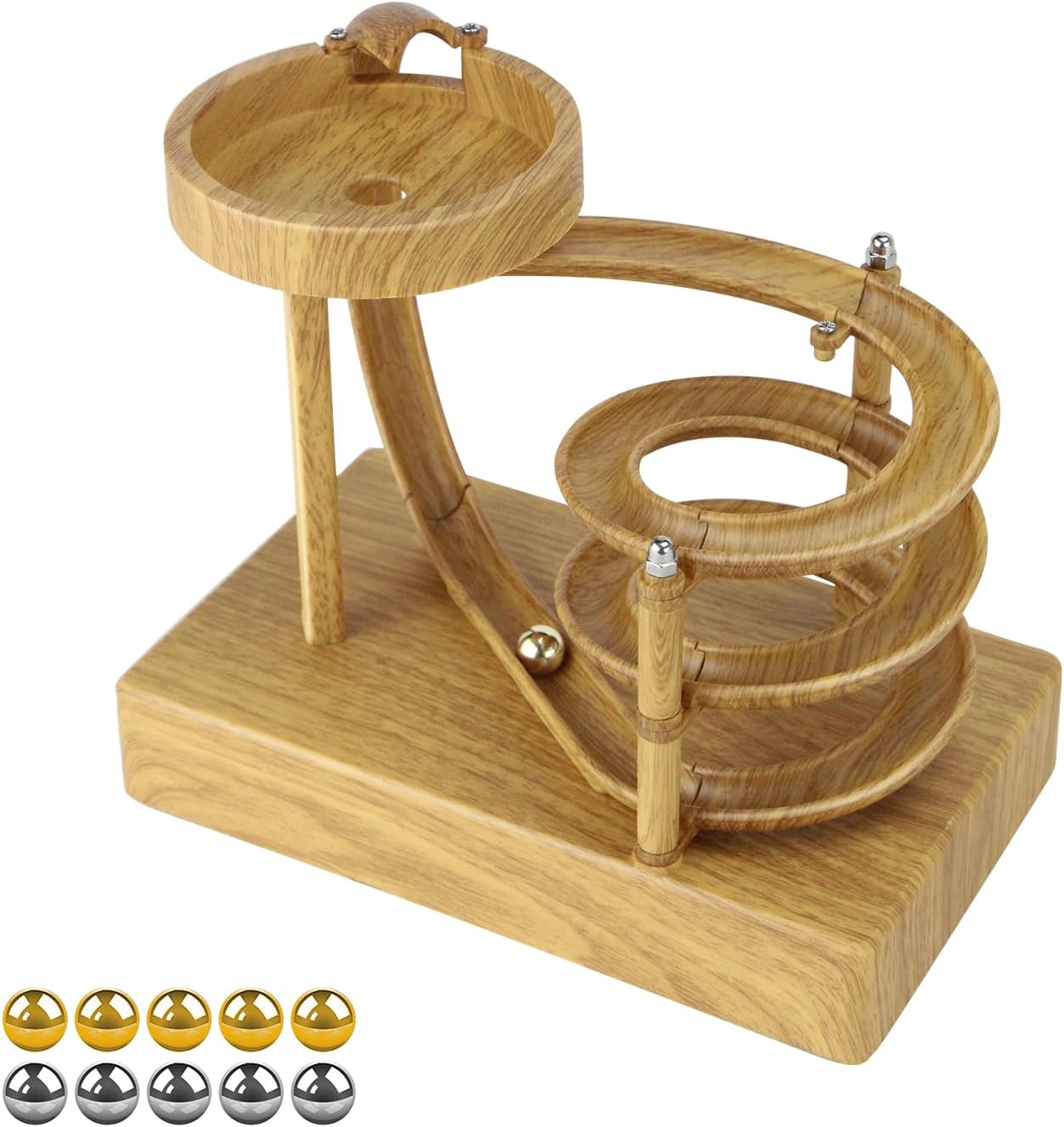 Kinetic Art Perpetual Motion Machine, Physical Balance Kinetic Energy Model, Newtons Science Physics Gadgets, Non-Stop Rolling Ball Toys, Balance Stress Relief Creative Gifts for Friends and Family