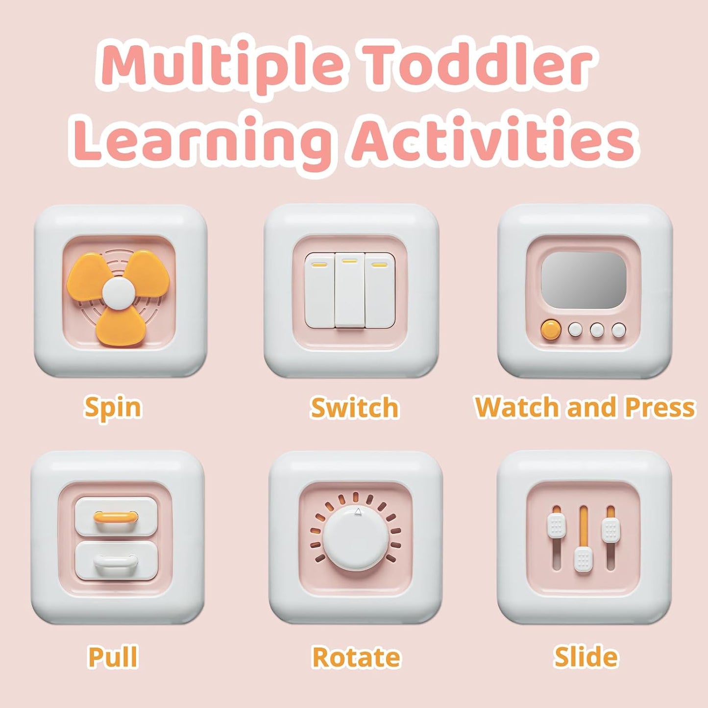 Busy Cube Toys for 1 Year Old Girl Gifts, Montessori for Baby Girl, Travel Sensory Toys for Toddlers 1-3, Learning Fine Motor Skills| 1st Birthday Girl Gifts 12 Months +