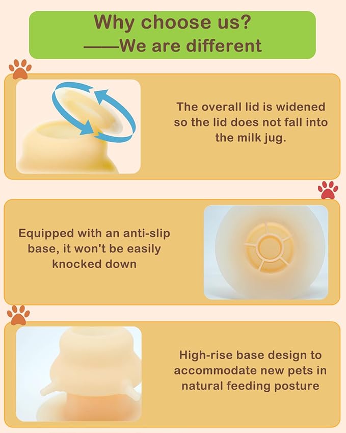 230ML Puppy Bottles for Nursing Puppy Milk - Premium Silicone Nursing Station with 4 Nipples - Puppy Feeder for Multiple Newborn Puppies, Rabbits, Kittens Bottle Feeding Kit