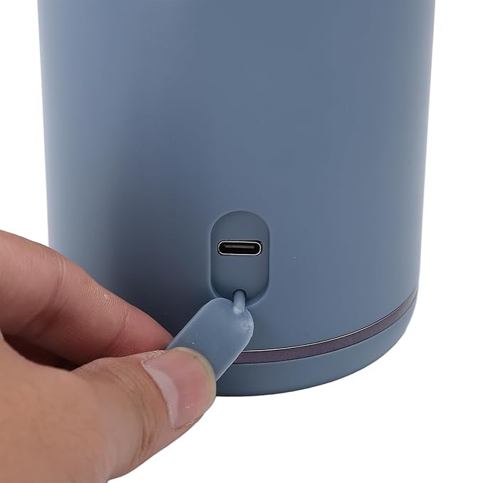 Portable Milk Warmer for Travel, 300ML Capacity, Fast Heating Bottle Warmer for Breastmilk and Formula, Water Warmer Cordless for Cars Airplane Use, 37℃ to 55℃ Temp Control, Blue