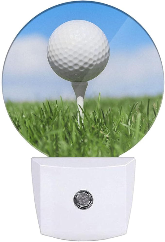 EKOBLA Golf Ball LED Night Light Golf Course Grassland Plug-in Nightlights Home Auto Sensor LED Dusk to Dawn Light for Bedroom Bathroom Kitchen Corridor