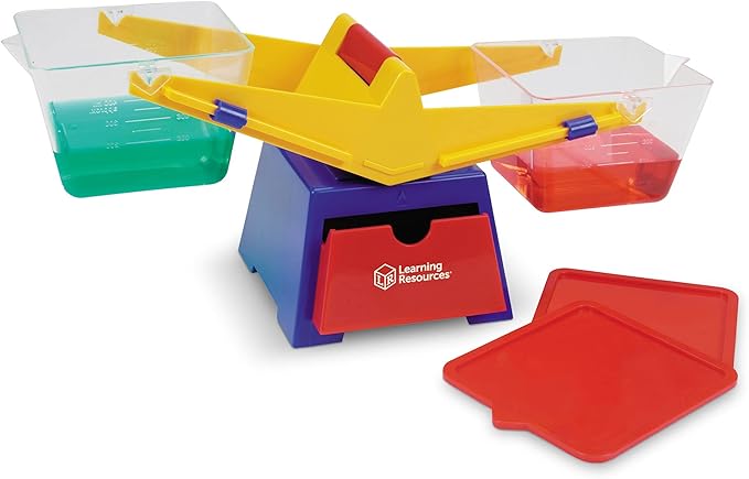 Learning Resources Primary Bucket Balance Teaching Scale - 1 Piece, Ages 3+, Math for Preschoolers, Classroom Balance Scale, Balance Scale for Kids, Science for Kids,Back to School Supplies