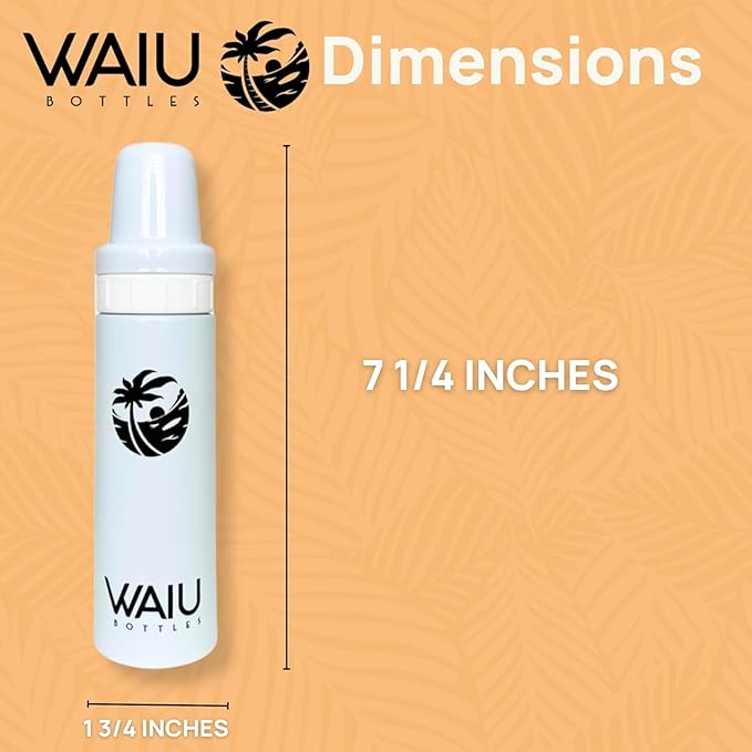 Waiu Insulated Stainless Steel Baby Bottle BPA-Free | Keeps Drinks Hot for 8 Hours, Cold for 24 Hours | 4 oz. (White)