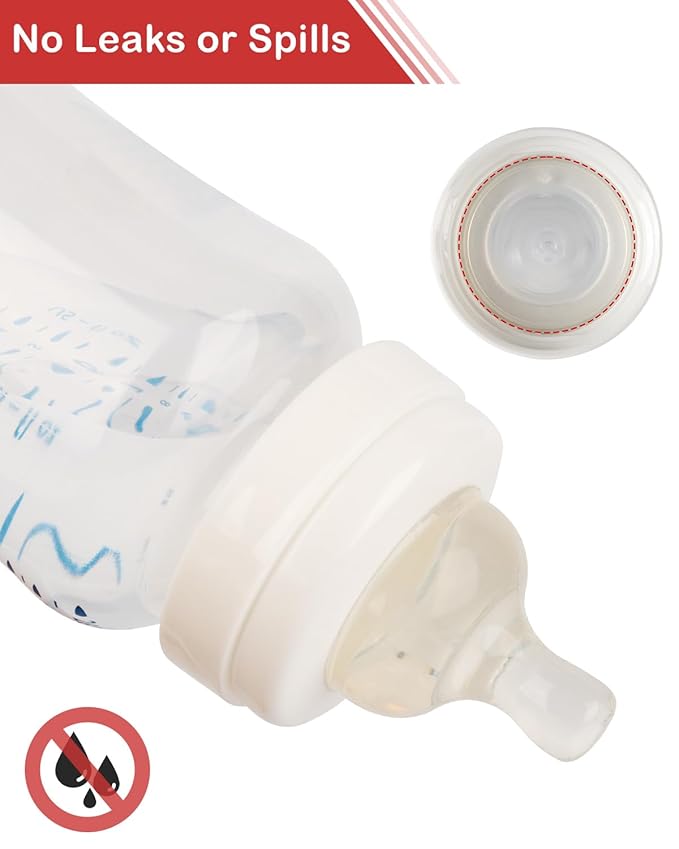 4 Pack Baby Bottle Ring Collars and Cap for Avent Anti-Colic Baby Bottle