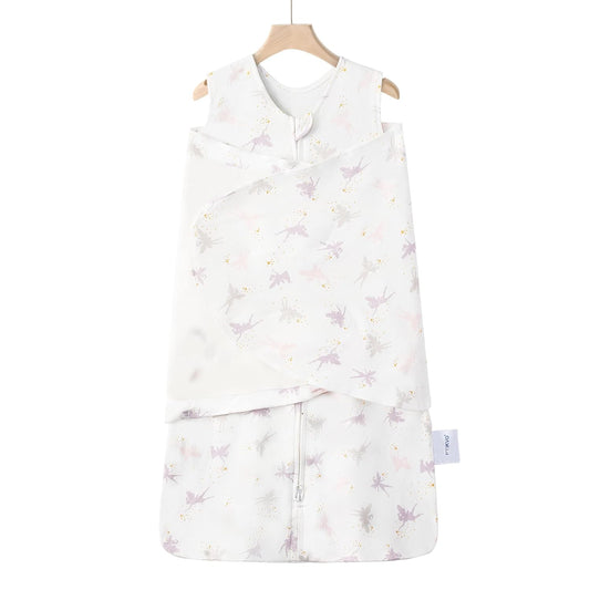 Swaddle-Blanket Baby Girl & Boy Swaddles Newborn Infant Transition 100% Cotton Wrap Blankets, 3-Way Adjustable Wearable Blanket, TOG 1.0 (Little Fairy 0-3 momth)