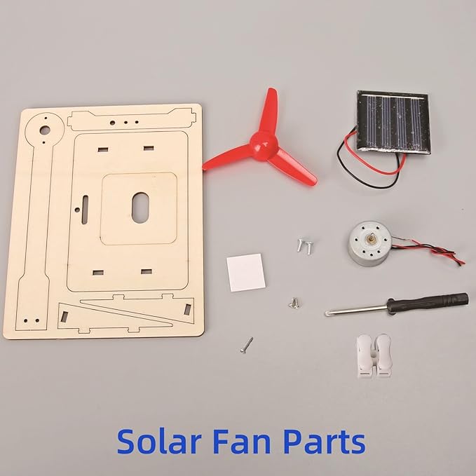 DIY FM Radio Kit and Solar Fan Kit, Electronic Science Project with PCB, Speaker, Case, Assembly Tools,Gifts for Smart Kids