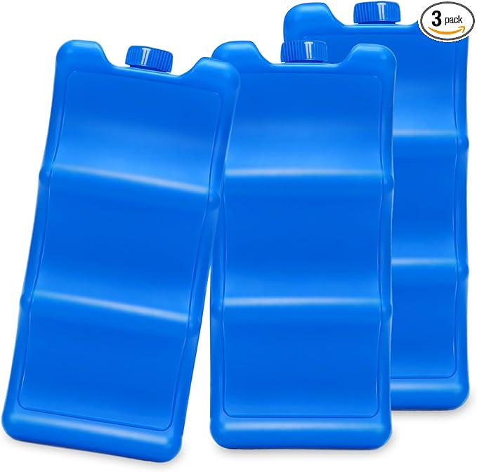 3 Pack Breastmilk Ice Pack,Bottle Ice Packs for Breastmilk Storage,Contoured Ice Packs for Breast Milk,Baby Bottles,Meal,Keeps Breast Milk Fresh