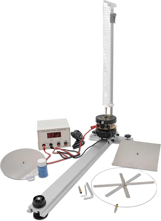 WVGEN-DLX: Mechanical Wave Kit – Explore Waves, Sound, Vibrations & Interference – Includes Sine Wave Generator, Driver, Chladni Plates & More – STEM Physics Classroom Learning Tool
