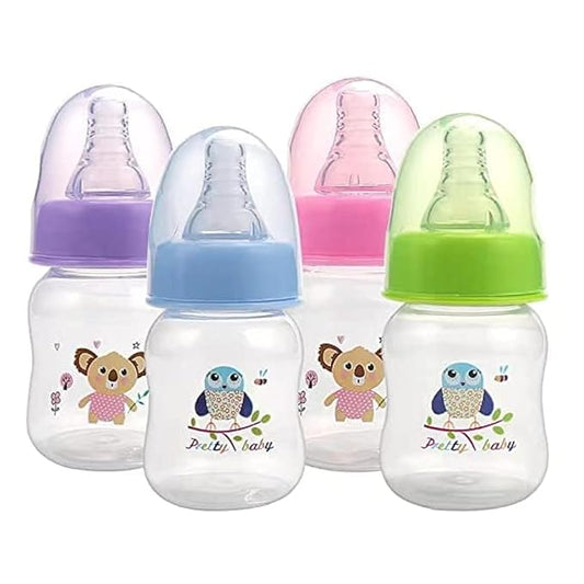 Pretty Baby 2oz (60ml) 4-Pack Anti-Colic Baby Bottles for Newborns, BPA-Free, Breastfeeding Transition, Vented for Gas & Colic Relief Ideal for Baby Registry
