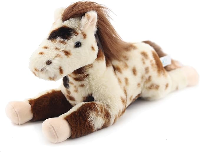 15" Spotted Horse Stuffed Animals for Boys and Girls,Soft and Adorable Stuffed Horse Plush Toys for Newborn Babies and Kids,Great Gifts on Birthday,Christmas,Machine Washable