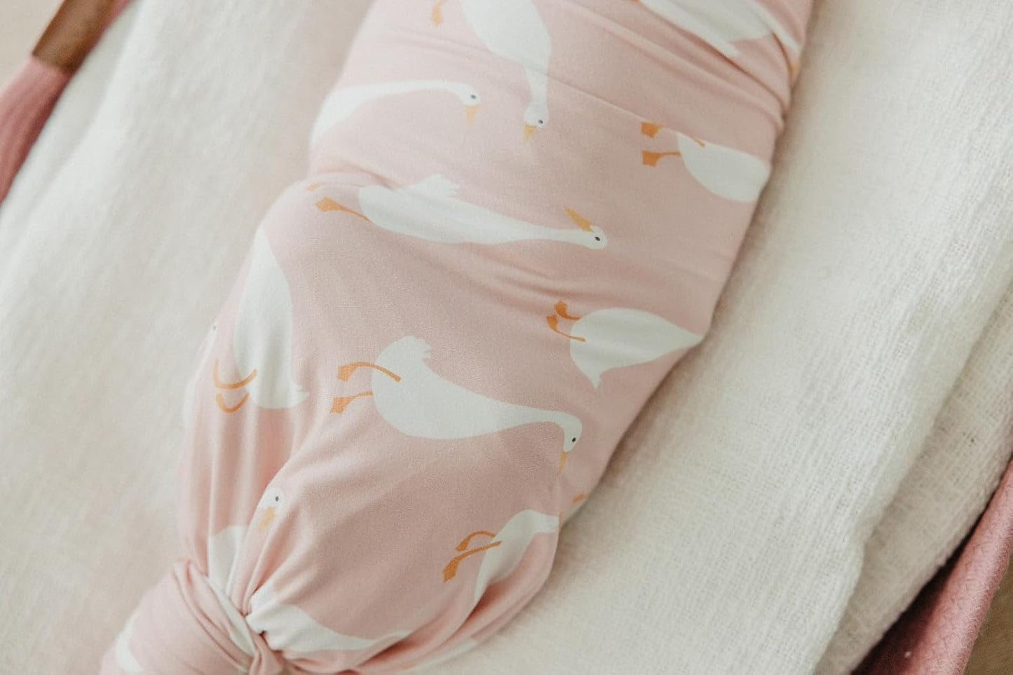 Copper Pearl Baby Swaddle Blanket - Premium Knit Baby Blanket, Large Soft Stretchy Receiving Blankets for Baby Girl, Swaddles for Newborn, Infant, and Toddler (Goosie)