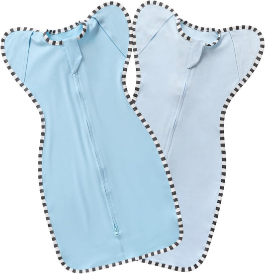 Baby Swaddle Blanket for Newborns and Infants,2-Piece Set Infant Pajamas,Bidirectional Zipper,Easy to Put On and Take Off