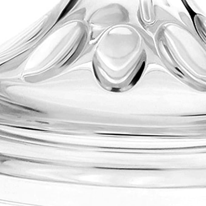 Baby Bottles Nipples,4 PCS Transparent Soft Silicone Baby Bottles Nipples for 6 to 12 Month Old Infant