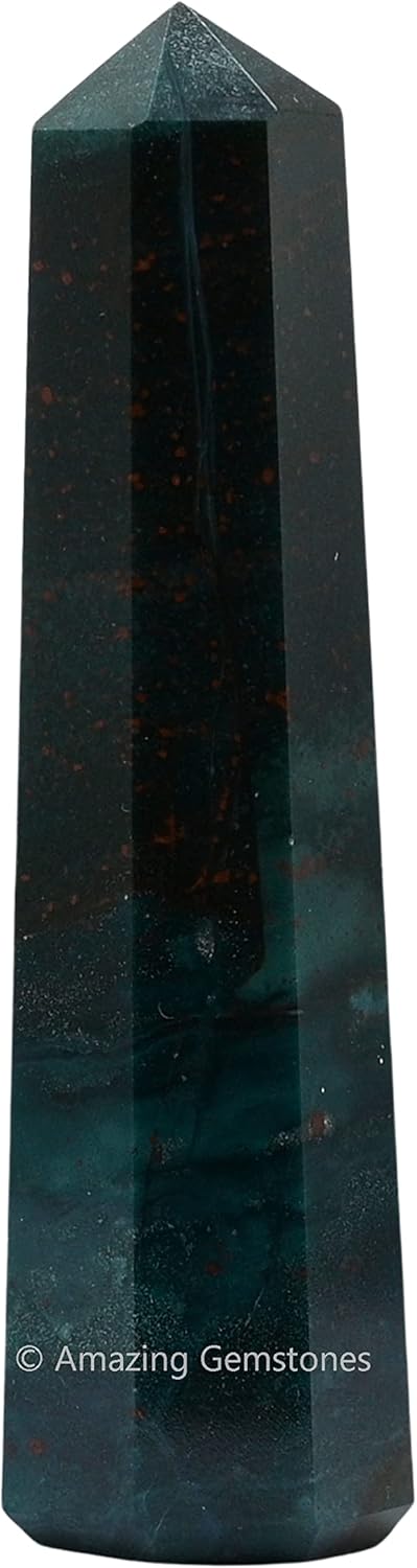 Amazing Gemstone Bloodstone Crystal Towers ~ Natural Healing Crystal Point Obelisk for Reiki Healing and Crystal Grid (2" to 3" Inch)
