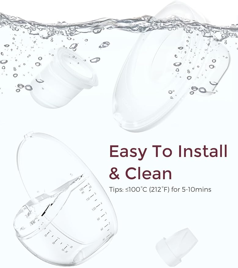 Momcozy Full Set Collector Cup Only Compatible with Momcozy Mobile Style | M6 NOT for Others. Original Mobile Style | M6 Breast Pump Replacement Accessories DoubleFit Flange 24mm