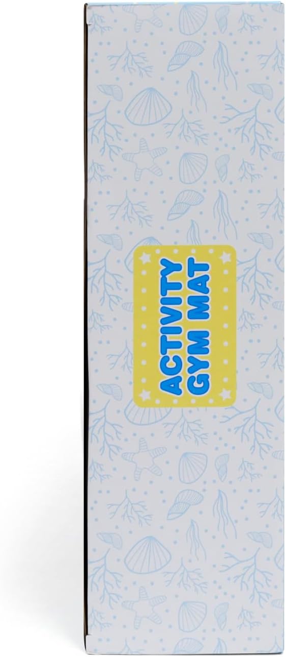 Dr.Rapeti 31x31inch Baby Play Mat, Activity Baby Play Gym with Arch, Playmats & Floor Gyms, Detachable Mirror and Squeaky Soft Set, Thick Non-Toxic Playmats