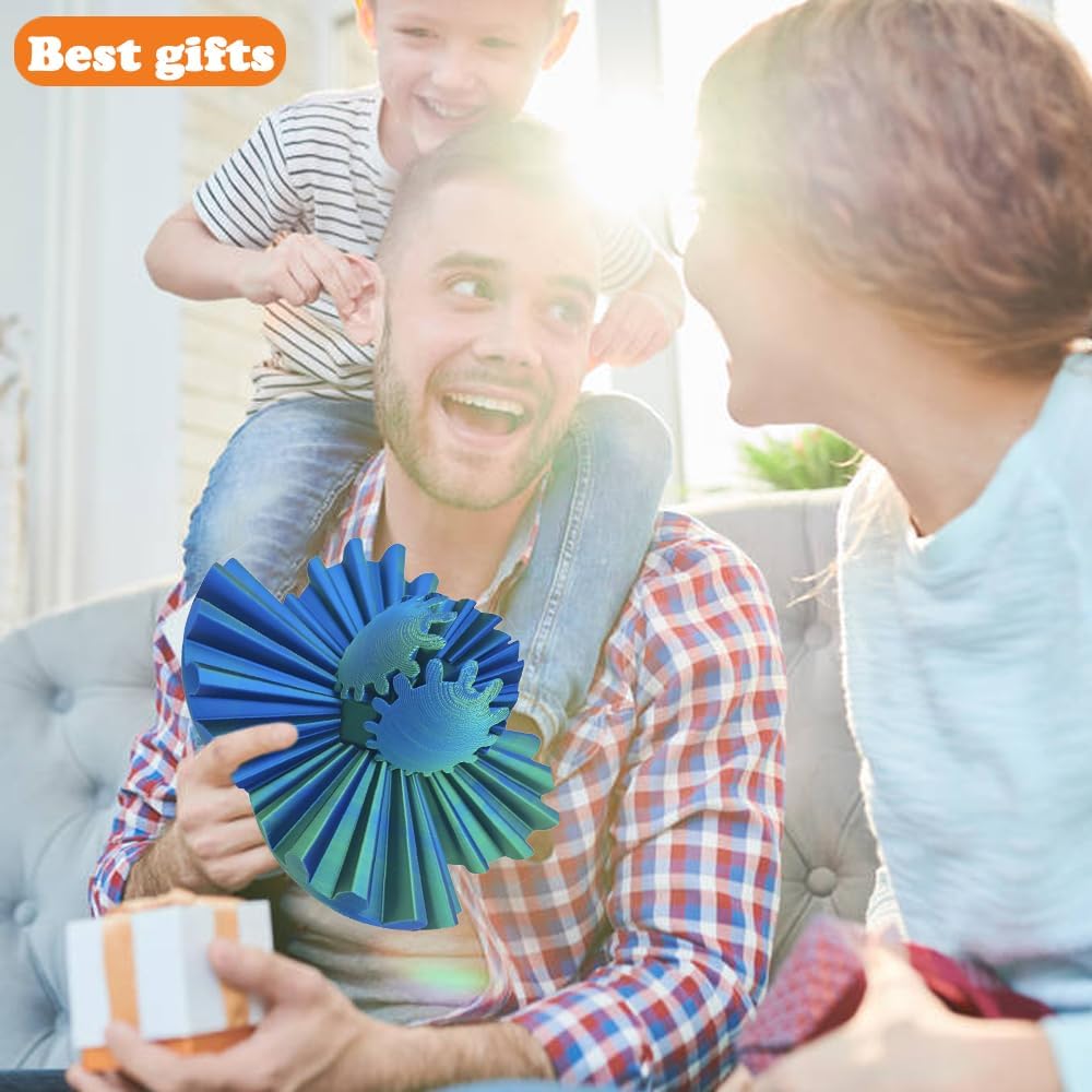 3D Printed Gear Ball, Gears phere Gear Ball Fidget Toy, Puzzle Balls, Fidget Ball, Cube Fidget Toy ,Gear Ball Toys for Classroom Prizes, Party Birthday, Anxiety Relaxing and Stress. (Green)