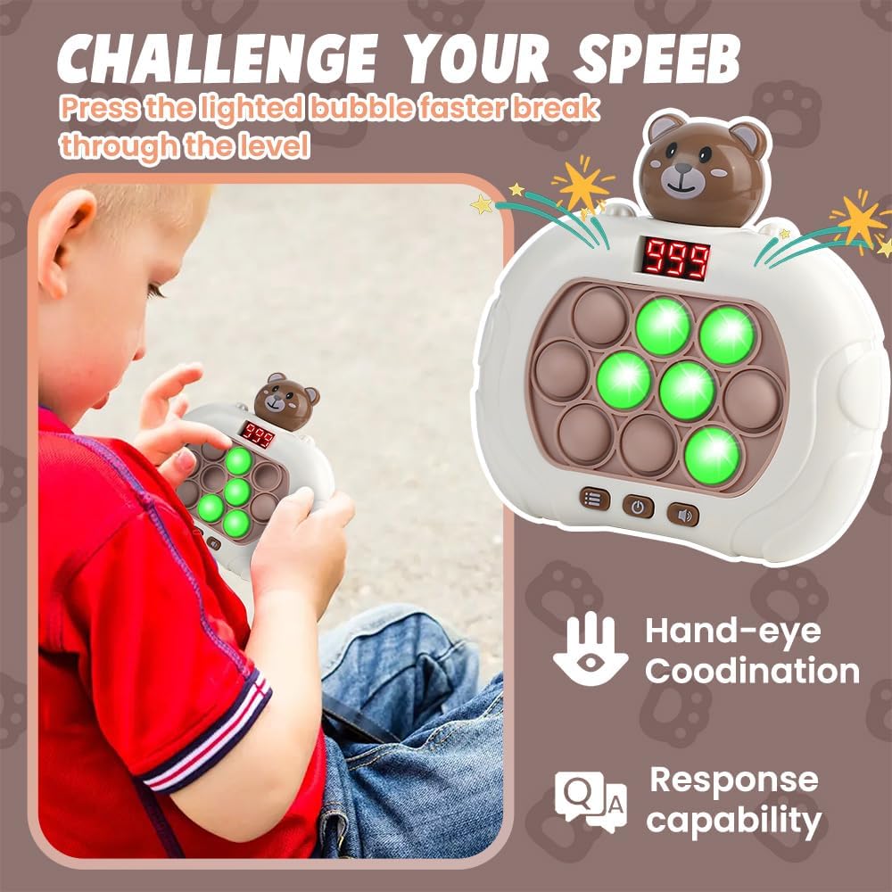 Upgraded Fast Push Game Pop Sensory Fidget Toys, for Kids 6 -12 Exercises Reaction for Ages 3 4 5 6+ Years Old & Up Boys and Girls Party Favors for Teen