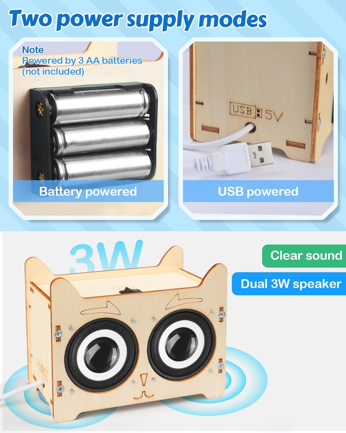 Poraxy Science Kits for Kids Age 8-12 12-14, STEM Toys for 8-13, Build Your Own Bluetooth Speaker & FM Radio, 3D Puzzles DIY Projects, Birthday Gifts for 9,10,11,14 15 16 Year Old Teen Boys Girls