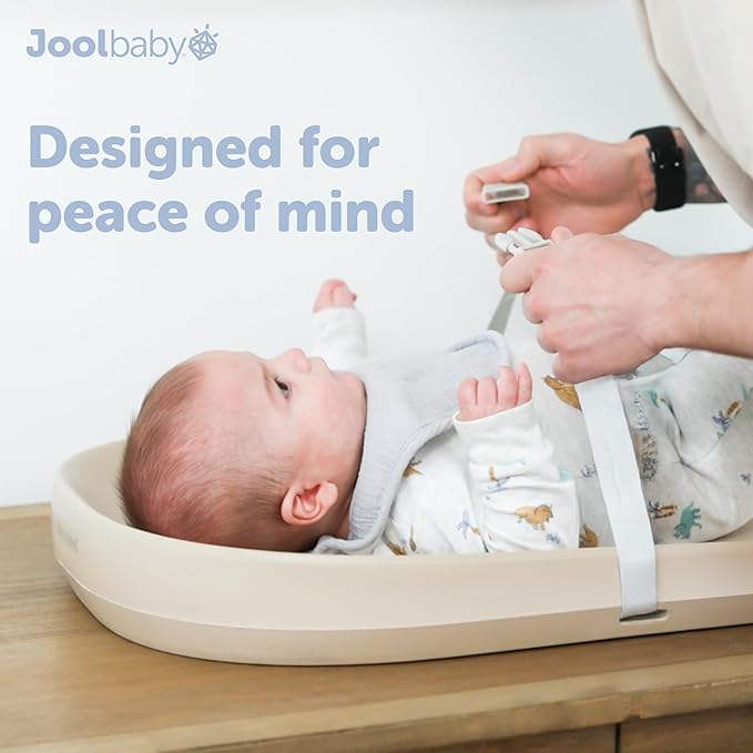 Jool Baby Waterproof Baby Changing Pad - Easy to Clean, Lightweight & Portable - Large Foam Cushion for Comfort (Oatmeal)