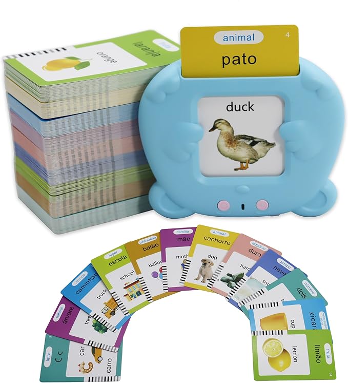 MAYAPHILOS 510 Sight Words Brazilian Portuguese and English Talking Flash Cards, Learn Portuguese for Kids Portuguese Language Learning Speech Therapy Toys for Toddlers