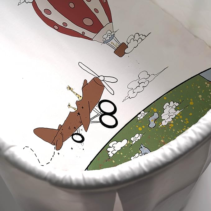 JumpOff Jo - Hypoallergenic Fitted Bassinet Sheet for Baby Boys & Girls - Rectangular, Hourglass & Oval Crib Compatible, Soft, Breathable, Machine Washable - Take Flight