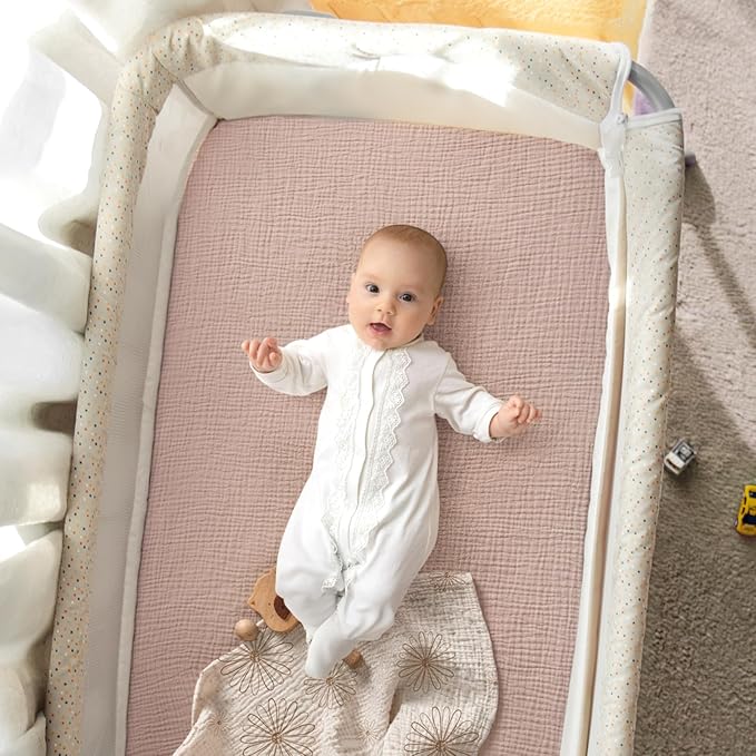 lulumoon Pack N Play Sheets: Soft & Breathable Playard Sheets for Boys and Girls - Fitted for Most Pack N Play and Playard Mattress