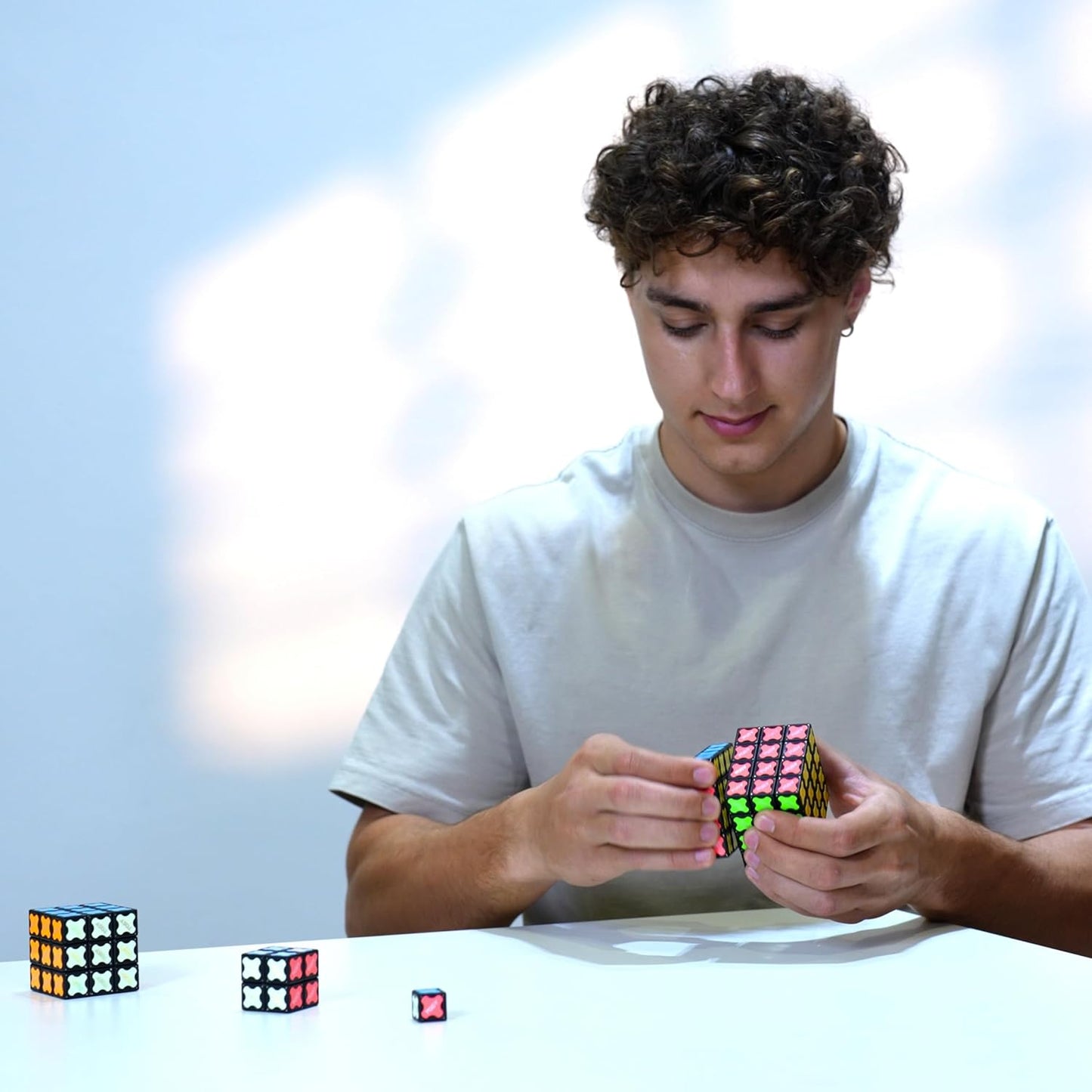 TOSY Magnet Cube 3x3 - 240 Magnets, 30 Blocks, 7in1 Toy: Puzzle Cube Game, Creative Building Blocks, Transformable Fidget Spinner, Infinity Cube, Magnet Tiles, UV Flashlight, Glowing STEM/STEAM Toy