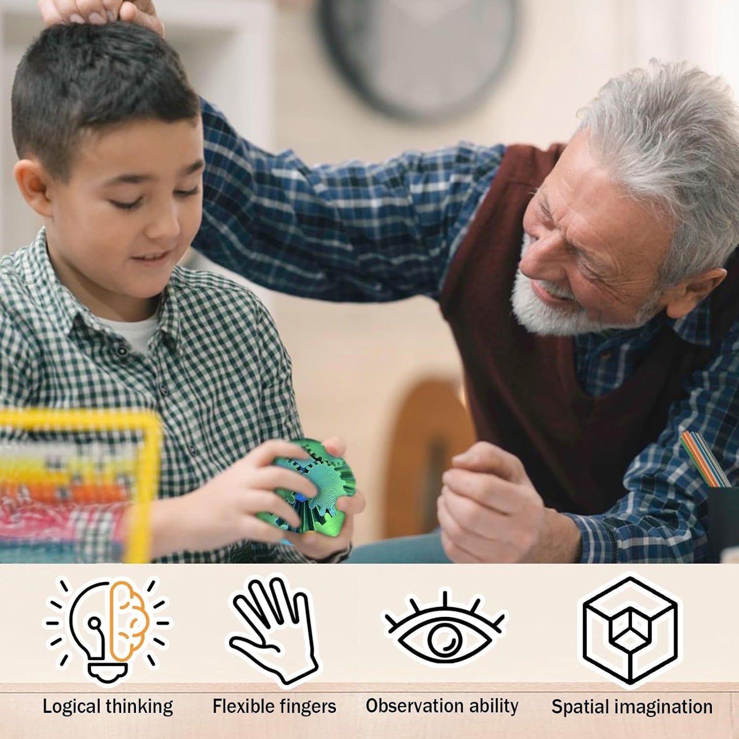 Interactive 3D Printed Gear Ball - Fun Fidget Toy for Kids and Adults - Perfect for Indoor and Outdoor Play - Durable Design for Endless Entertainment