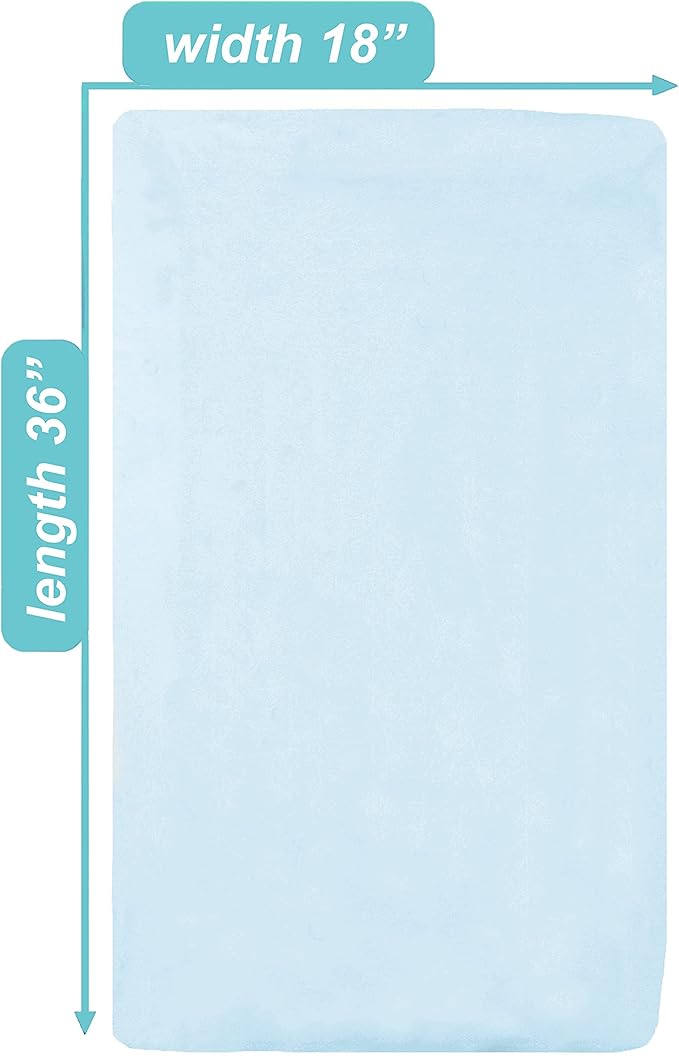 American Baby Company 3 Pack 100% Natural Cotton Fitted Cradle/Bassinet Sheets 36" x 18" - Soft, Breathable & Hypoallergenic Bed Sheets, Blue/Gray/White, Neutral for Boys & Girls