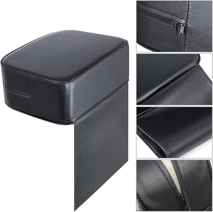 Salon Booster Seat Cushion for Hair Cutting Salon Leather Pads Large Size, Boat Booster Seat Cushion, Styling Chair Seat Booster, Barber Beauty Salon Spa Equipment Black