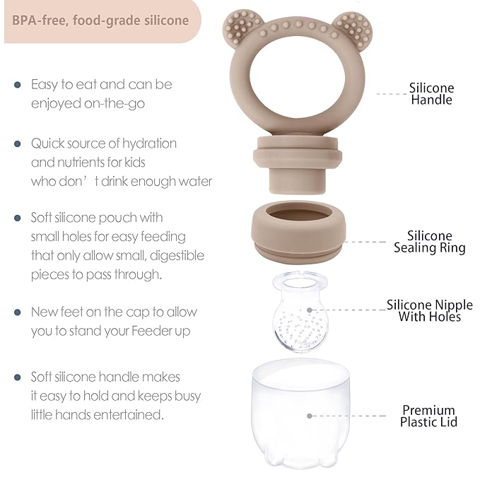 Frozen Breastmilk Teether & Baby Food Feeder Tray - Teething and Feeding