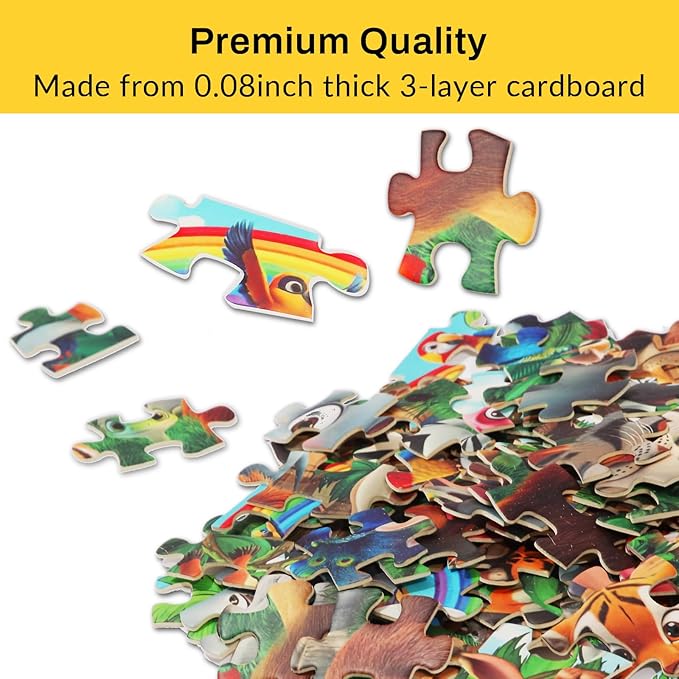 100 Pieces Puzzles for Kids Ages 4-8 Year Old Toddler Animals Jigsaw Puzzle for Ages 4-6 Educational Toys for Children Boys Girls Ages 4-6 6-8