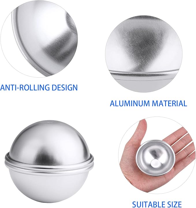 10 Set 20PCS Bath Bomb Mold Kit, Soap Mold & Aluminum MetalBath Bombs Press for DIY Making Supplies