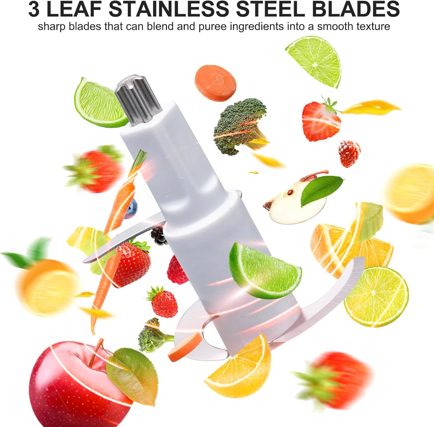 Bear Baby Food Maker, Baby Food Processor Set with Baby Food Containers, Silicone Spoons, Baby Food Puree Blender for Fruit, Vegetable, Meat, Make Fresh and Nutritious Meals for Your Little One