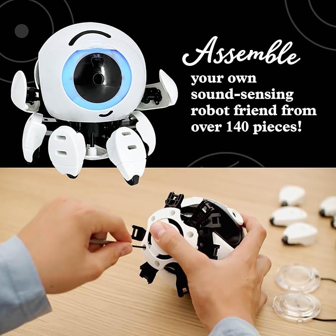 Thames & Kosmos Hero: Sound-Sensing Robot STEM Experiment Kit, Build a Robot That Reacts to Sounds, Explore Engineering, Sound Technology, Spatial Hearing, Quality Screen-Free, Educational Play