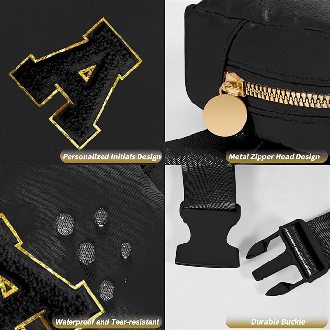 Birthday Gifts for 2 3 4 5 6 7 8 9 10 11 Year Old Girls - Mini Fanny Pack Cute Crossbody Bag Belt Bag Trendy Stuff,Graduation Gifts for Girls Teens Kids Daughter Sister Her - Black,A