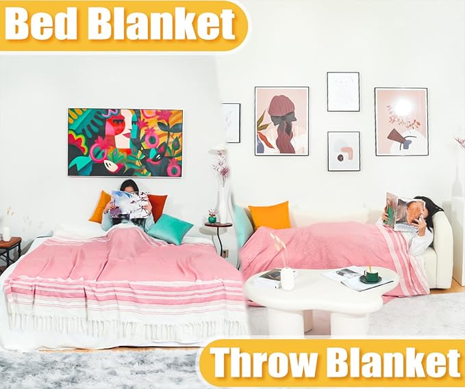 Oversized Turkish Beach Towel Blanket Cotton Giant XL Sandproof Towels Huge Linen XXL Extra Large Big Throw Quilt Blankets for Adults Cloud Travel Camping Glamping Accessories Essentials