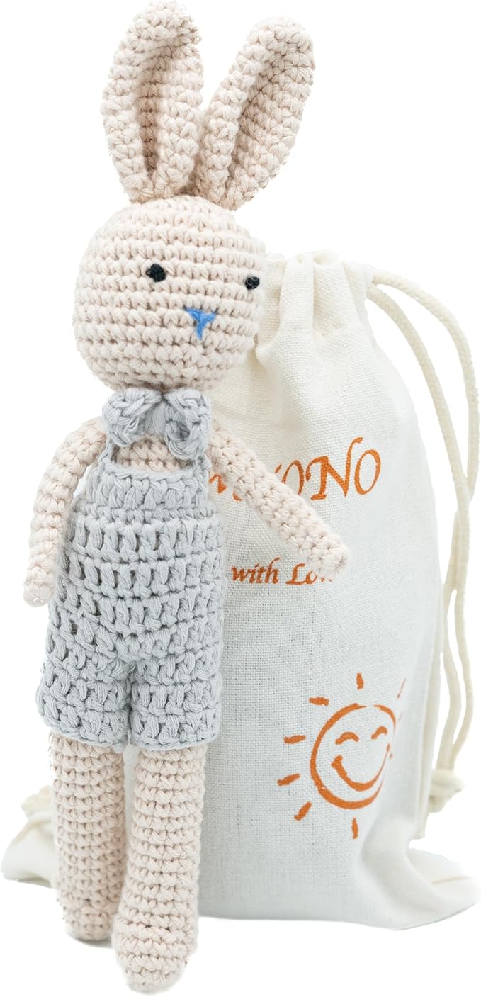 KawaiiOnO Bunny Family, Handmade Crochet Plushie Doll, Amigurumi Baby/Toddler Doll