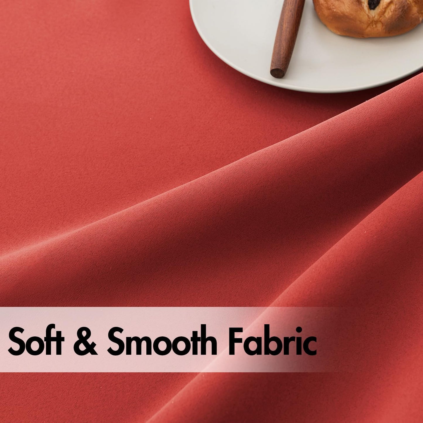 ANRODUO Back Tab Blackout Curtains for Bedroom Living Room, Rod Pocket Pinch Pleated Thermal Insulated Room Darkening Curtains 63 Inches Long 2 Panels, Burnt Orange, 42 x 63 Inch