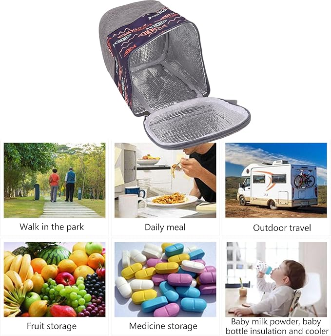 Breastmilk Warmer Cooler Bag, Large Capacity Insulated Baby Bottle Bag Multipurpose for Travel (Fish)